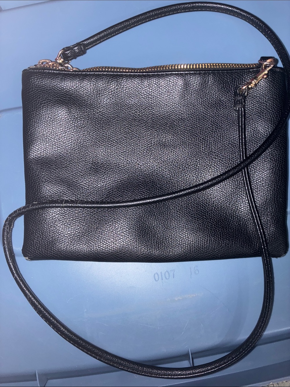 H&M Black Crossbody Bag with Gold Hardware